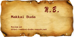 Makkai Buda névjegykártya